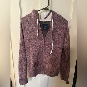 American Eagle black and pink zip up hoodie